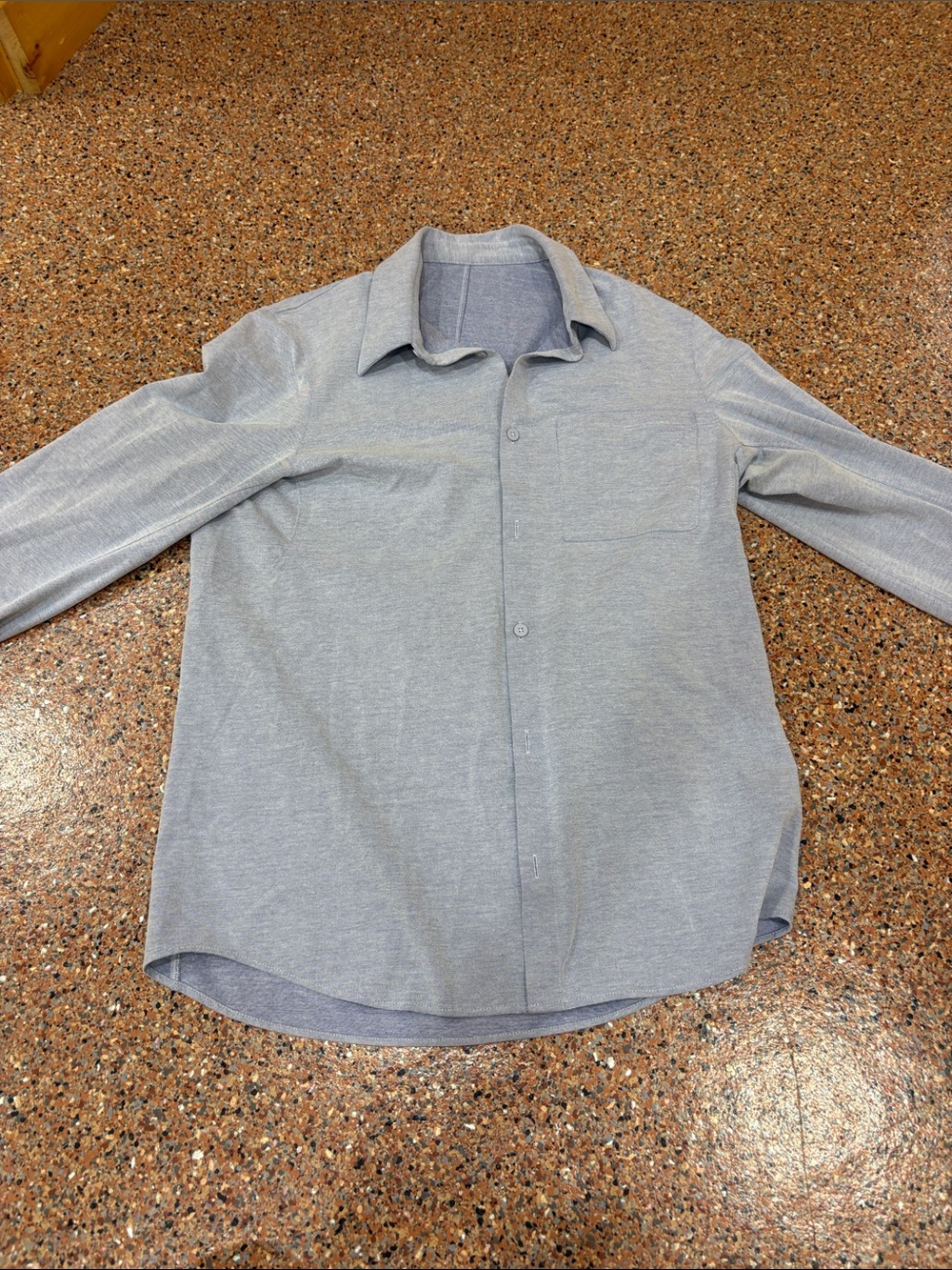 lululemon athletica Light Gray Long-Sleeve Button-Down Shirt